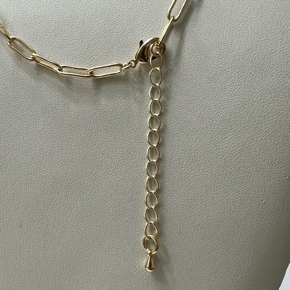 HANDMADE 10mm White Cultured Pearl 14K Paperclip Necklace 19 Inches - Adjustable - Picture 6 of 8